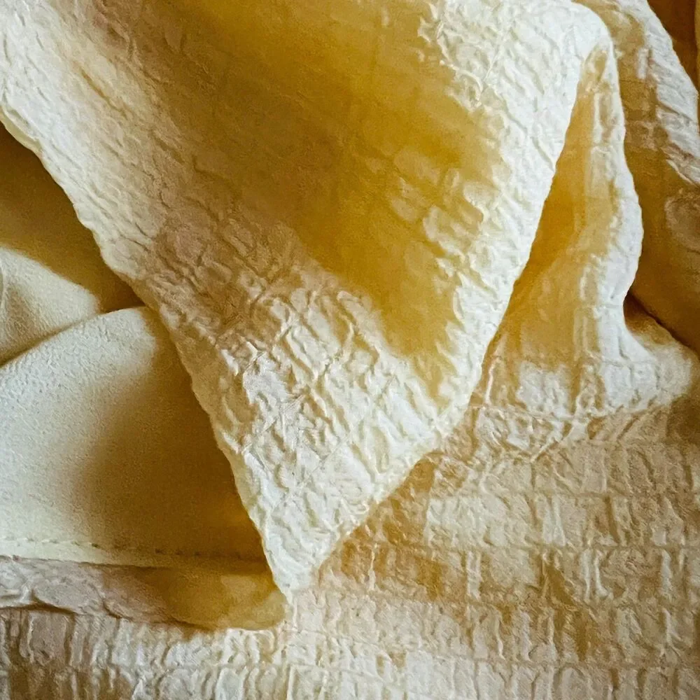 ASTR The Label Blouse XL yellow puff sleeves Gathered elastic hem NWT